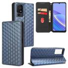 For TCL 40 SE Cubic Grid Texture Flip Leather Phone Case(Blue) - 1