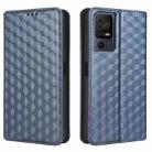 For TCL 40 SE Cubic Grid Texture Flip Leather Phone Case(Blue) - 2