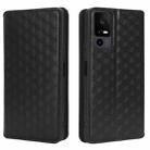 For TCL 40 XL Cubic Grid Texture Flip Leather Phone Case(Black) - 2