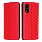 For TCL 50 5G Cubic Grid Texture Flip Leather Phone Case(Red) - 2