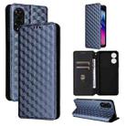 For TCL 50 5G Cubic Grid Texture Flip Leather Phone Case(Blue) - 1