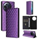 For TCL 50 NxtPaper / 50 Pro NxtPaper Cubic Grid Texture Flip Leather Phone Case(Purple) - 1