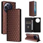 For TCL 50 NxtPaper / 50 Pro NxtPaper Cubic Grid Texture Flip Leather Phone Case(Brown) - 1