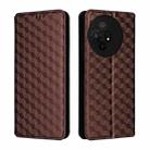 For TCL 50 XL 5G Cubic Grid Texture Flip Leather Phone Case(Brown) - 2