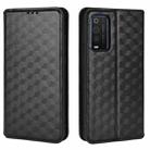For TCL 205 Cubic Grid Texture Flip Leather Phone Case(Black) - 2