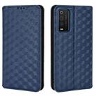 For TCL 205 Cubic Grid Texture Flip Leather Phone Case(Blue) - 2