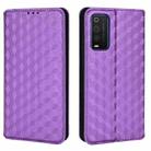 For TCL 205 Cubic Grid Texture Flip Leather Phone Case(Purple) - 2