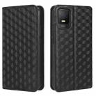 For TCL 403 Cubic Grid Texture Flip Leather Phone Case(Black) - 2
