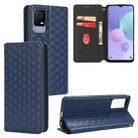 For TCL 405 / TCL 406 Cubic Grid Texture Flip Leather Phone Case(Blue) - 1