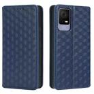 For TCL 405 / TCL 406 Cubic Grid Texture Flip Leather Phone Case(Blue) - 2