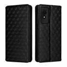 For TCL 501 Cubic Grid Texture Flip Leather Phone Case(Black) - 2