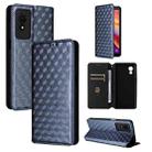 For TCL 501 Cubic Grid Texture Flip Leather Phone Case(Blue) - 1