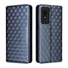 For TCL 501 Cubic Grid Texture Flip Leather Phone Case(Blue) - 2