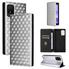 For TCL 502 Cubic Grid Texture Flip Leather Phone Case(Silver) - 1