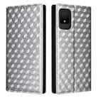 For TCL 502 Cubic Grid Texture Flip Leather Phone Case(Silver) - 2