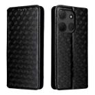 For TCL 503 Cubic Grid Texture Flip Leather Phone Case(Black) - 2