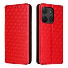 For TCL 503 Cubic Grid Texture Flip Leather Phone Case(Red) - 2