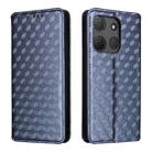 For TCL 503 Cubic Grid Texture Flip Leather Phone Case(Blue) - 2