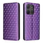 For TCL 503 Cubic Grid Texture Flip Leather Phone Case(Purple) - 2
