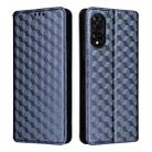 For TCL 505 Cubic Grid Texture Flip Leather Phone Case(Blue) - 2