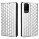 For TCL Ion X Cubic Grid Texture Flip Leather Phone Case(Silver) - 2