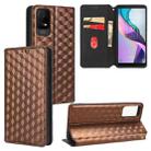 For TCL Ion X Cubic Grid Texture Flip Leather Phone Case(Brown) - 1
