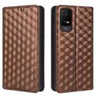 For TCL Ion X Cubic Grid Texture Flip Leather Phone Case(Brown) - 2