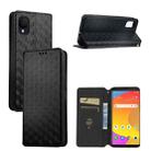For TCL Ion Z Cubic Grid Texture Flip Leather Phone Case(Black) - 1