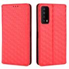 For TCL Stylus 5G Cubic Grid Texture Flip Leather Phone Case(Red) - 2