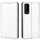 For TCL Stylus 5G Cubic Grid Texture Flip Leather Phone Case(Silver) - 2
