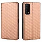 For TCL Stylus 5G Cubic Grid Texture Flip Leather Phone Case(Brown) - 2