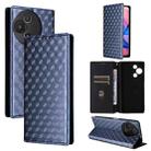 For TCL 60 5G / TCL 60R 5G Cubic Grid Texture Flip Leather Phone Case(Blue) - 1