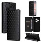 For TCL 60 NxtPaper Cubic Grid Texture Flip Leather Phone Case(Black) - 1