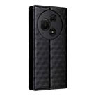 For TCL 60 NxtPaper Cubic Grid Texture Flip Leather Phone Case(Black) - 3