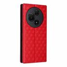 For TCL 60 NxtPaper Cubic Grid Texture Flip Leather Phone Case(Red) - 3