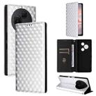For TCL 60 NxtPaper Cubic Grid Texture Flip Leather Phone Case(Silver) - 1