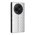 For TCL 60 NxtPaper Cubic Grid Texture Flip Leather Phone Case(Silver) - 3