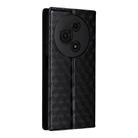 For TCL 605 / 60 SE Cubic Grid Texture Flip Leather Phone Case(Black) - 3