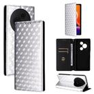 For TCL 605 / 60 SE Cubic Grid Texture Flip Leather Phone Case(Silver) - 1
