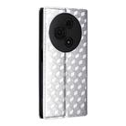 For TCL 605 / 60 SE Cubic Grid Texture Flip Leather Phone Case(Silver) - 3