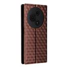 For TCL 605 / 60 SE Cubic Grid Texture Flip Leather Phone Case(Brown) - 3