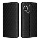For TCL 60 SE NxtPaper 5G Cubic Grid Texture Flip Leather Phone Case(Black) - 2
