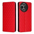 For TCL 60 SE NxtPaper 5G Cubic Grid Texture Flip Leather Phone Case(Red) - 2