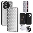For TCL 60 SE NxtPaper 5G Cubic Grid Texture Flip Leather Phone Case(Silver) - 1