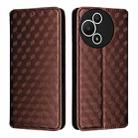 For TCL 60 SE NxtPaper 5G Cubic Grid Texture Flip Leather Phone Case(Brown) - 2