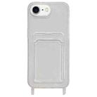 For iPhone 6 / 7 / 8 Transparent Card Slot TPU Phone Case with Lanyard Hole - 1