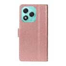 For Honor 400 Lite Three Card Slot Diamond Grid  Leather Phone Case with Long / Short Straps(Rose Gold) - 3