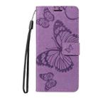 For Redmi A5 4G 173.3mm 3D Butterfly Embossed Pattern Flip Leather Phone Case(Purple) - 2