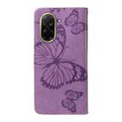 For Redmi A5 4G 173.3mm 3D Butterfly Embossed Pattern Flip Leather Phone Case(Purple) - 3