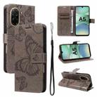 For Redmi A5 4G 173.3mm 3D Butterfly Embossed Pattern Flip Leather Phone Case(Grey) - 1